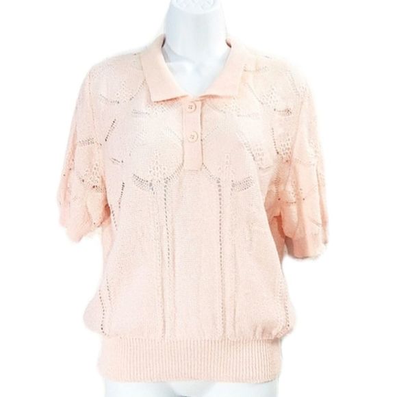 4x$25 Escorpion Baby Pink Knit  Vintage Bloise size 10 M - L - Picture 1 of 12